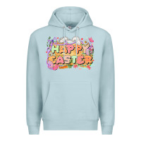 Blue Mist Happy Easter Premium Hoodie - LillyAllenDesigns
