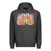 Charcoal Heather Happy Easter Premium Hoodie - LillyAllenDesigns