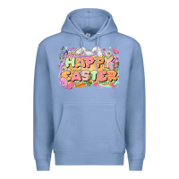 Colony Blue Happy Easter Premium Hoodie - LillyAllenDesigns
