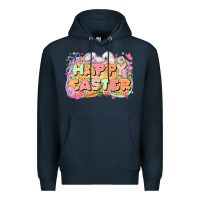Navy Happy Easter Premium Hoodie - LillyAllenDesigns
