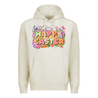 Oatmeal Heather Happy Easter Premium Hoodie - LillyAllenDesigns