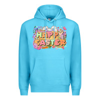 Ocean Blue Happy Easter Premium Hoodie - LillyAllenDesigns