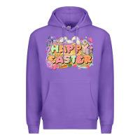Purple Happy Easter Premium Hoodie - LillyAllenDesigns