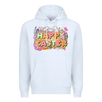 White Happy Easter Premium Hoodie - LillyAllenDesigns