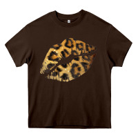 Chocolate Brown Leopard Lips Heavy Core Tee - Bettercallsaul