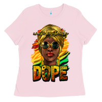 Bubblegum Pink unapologetically dope afro Ladies Tee - NancyCooperArtShop