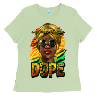 Matcha unapologetically dope afro Ladies Tee - NancyCooperArtShop