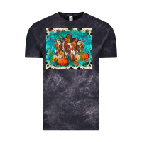Cloud Black fall longhorn cows Vintage Tee - RanaPortraitStore