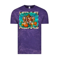 Cloud Purple fall longhorn cows Vintage Tee - RanaPortraitStore