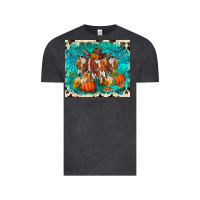 Vintage Black fall longhorn cows Vintage Tee - RanaPortraitStore