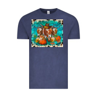 Vintage Denim fall longhorn cows Vintage Tee - RanaPortraitStore