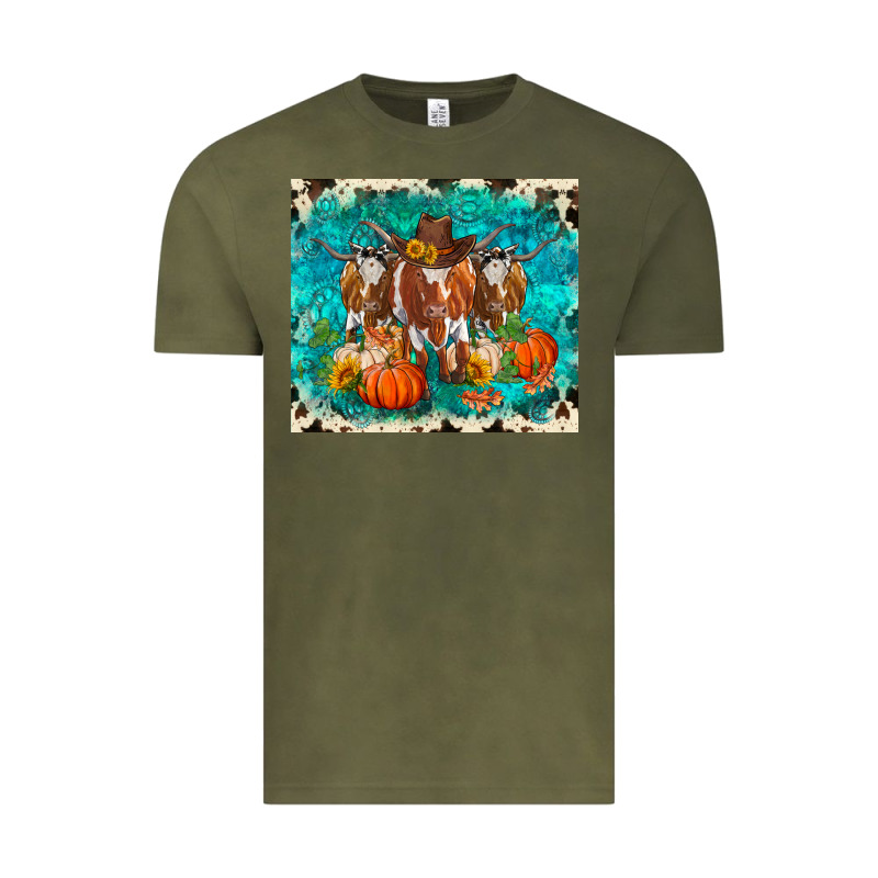 Fall Longhorn Cows Vintage Tee by RanaPortraitStore | Teevron