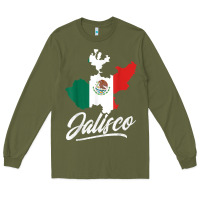 Army Green Mexico Jalisco Mexican Flag Gift Long Sleeve Tee - trangStudio