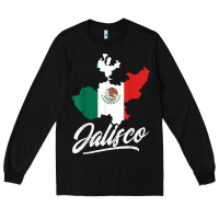 Black Mexico Jalisco Mexican Flag Gift Long Sleeve Tee - trangStudio