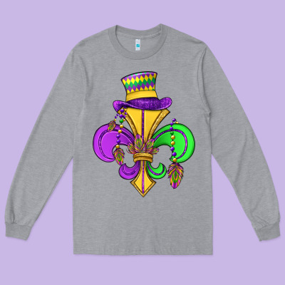 Fleur De Lis Long Sleeve Tee Designed By Oliviacreatesart