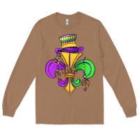 Toasted Coconut fleur de lis Long Sleeve Tee - OliviaCreatesArt