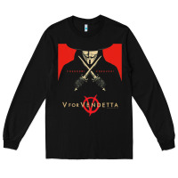 Black V For Vendetta Freedom Forever Long Sleeve Tee - trangStudio
