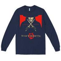Navy V For Vendetta Freedom Forever Long Sleeve Tee - trangStudio