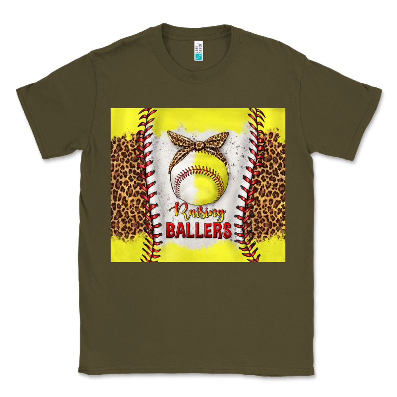 Raising Ballers With Baseball And Softball Leopard Tumbler Tbs Classic Tee by TumblerDesignByShophia | Teevron