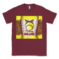 Burgundy raising ballers with baseball and softball leopard tumbler tbs Classic Tee - TumblerDesignByShophia