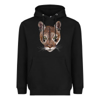 Black florida panther  face Heavyweight Hoodie - BarkalooDesign