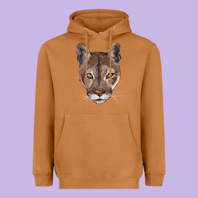 Florida Panther  Face Heavyweight Hoodie Designed By Barkaloodesign