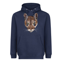 Navy florida panther  face Heavyweight Hoodie - BarkalooDesign