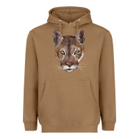 Toasted Coconut florida panther  face Heavyweight Hoodie - BarkalooDesign