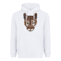 White florida panther  face Heavyweight Hoodie - BarkalooDesign