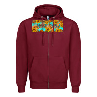 Burgundy Welcome Fall Zipper Hoodie - Artiststas