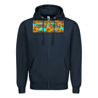 Navy Welcome Fall Zipper Hoodie - Artiststas