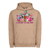 Pigment Burro western cancer  in october we wear pink coffee cups with ribbons Urban Hoodie - AdoDesignShop