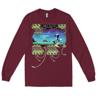 Burgundy Yes Yessongs Long Sleeve Tee - trangStudio