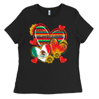 Black Mexican Hearts Ladies Tee - texasbilliewilder