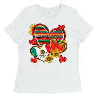 White Mexican Hearts Ladies Tee - texasbilliewilder