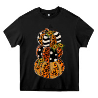Black leopard pumpkin polka dot sunflower Heavy Core Tee - JahusDesignShop