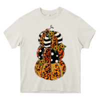 Cream leopard pumpkin polka dot sunflower Heavy Core Tee - JahusDesignShop