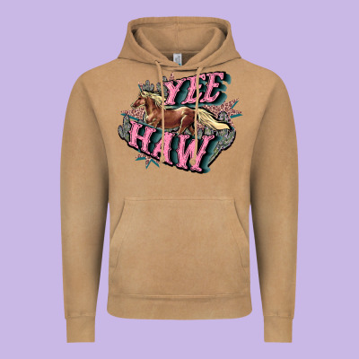Yee Haw Vintage Hoodie Designed By Howdyjamesfarm