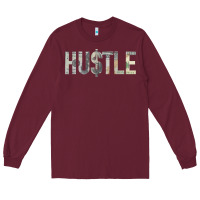 Burgundy Hustle 100 Dollar Bill Christmas Gift entrepreneur Long Sleeve Tee - trangStudio