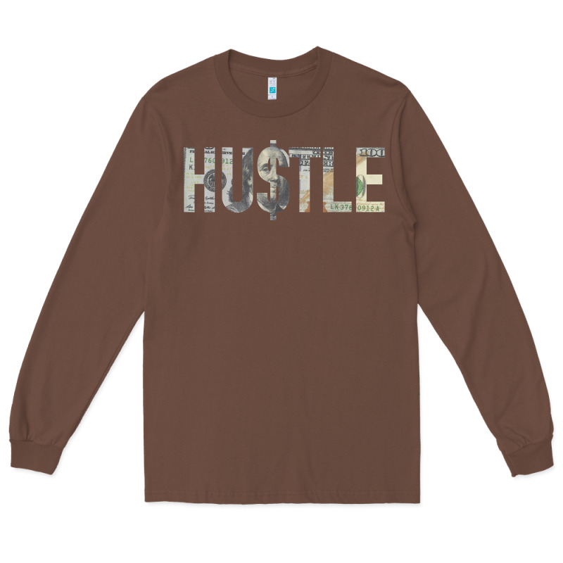 Hustle 100 Dollar Bill Christmas Gift Entrepreneur Long Sleeve Tee by trangStudio | Teevron