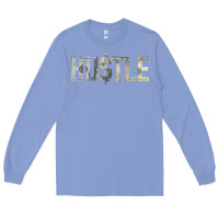 Colony Blue Hustle 100 Dollar Bill Christmas Gift entrepreneur Long Sleeve Tee - trangStudio