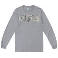 Heather Grey Hustle 100 Dollar Bill Christmas Gift entrepreneur Long Sleeve Tee - trangStudio