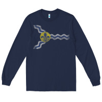 Navy St Louis Missouri Flag Vintage Faded Home Family Long Sleeve Tee - trangStudio