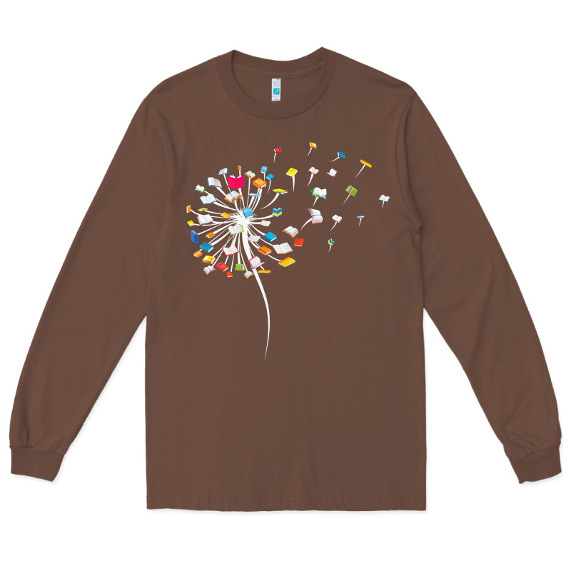 Womens Funny Dandelion Books Gift For Reading Lover Women Girls V-neck Long Sleeve Tee by trangStudio | Teevron