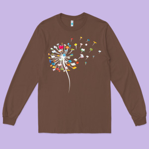Womens Funny Dandelion Books Gift For Reading Lover Women Girls V-neck Long Sleeve Tee Designed By Trangstudio