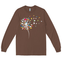 Chestnut Womens Funny Dandelion Books Gift For Reading Lover Women Girls V-Neck Long Sleeve Tee - trangStudio