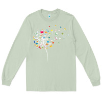 Matcha Womens Funny Dandelion Books Gift For Reading Lover Women Girls V-Neck Long Sleeve Tee - trangStudio
