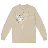 Mushroom Womens Funny Dandelion Books Gift For Reading Lover Women Girls V-Neck Long Sleeve Tee - trangStudio