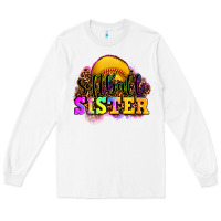 White softball sister Long Sleeve Tee - OliviaCreatesArt
