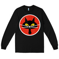 Black black cat squadron taiwanese u 2 spy plane emblem gift tank top Long Sleeve Tee - trangStudio